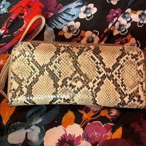 Snakeskin wristlet